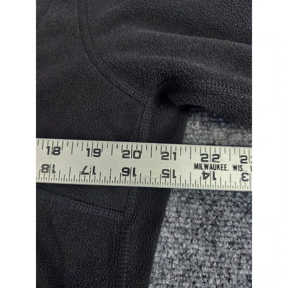 North Face Pullover Mens Large Black‎ Fleece Quarter Zip Outdoor Hiking Jacket